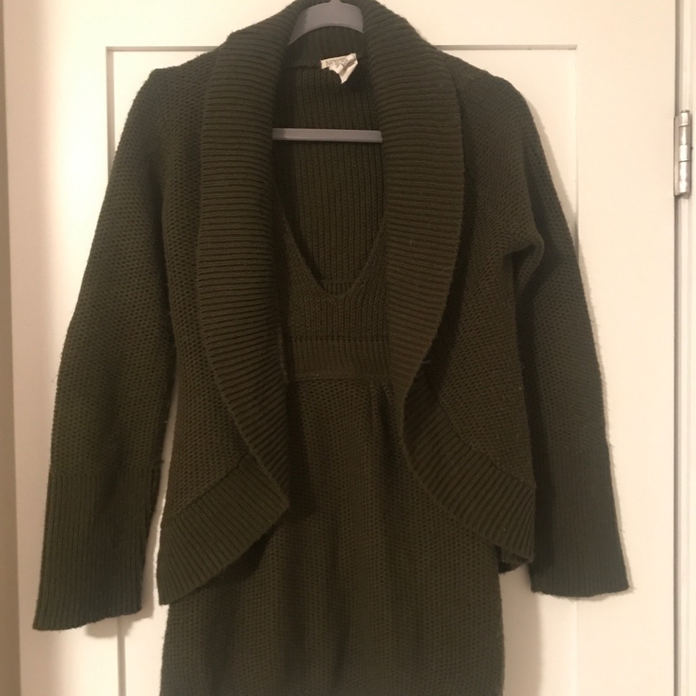 Sweater Dress and Cardigan Set